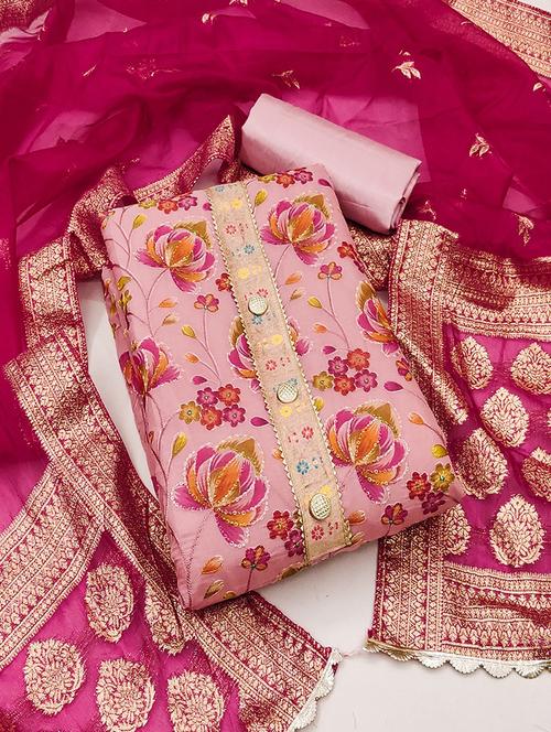 women embroidered unstitched suit set - 21467528 - Very Small Image - 1