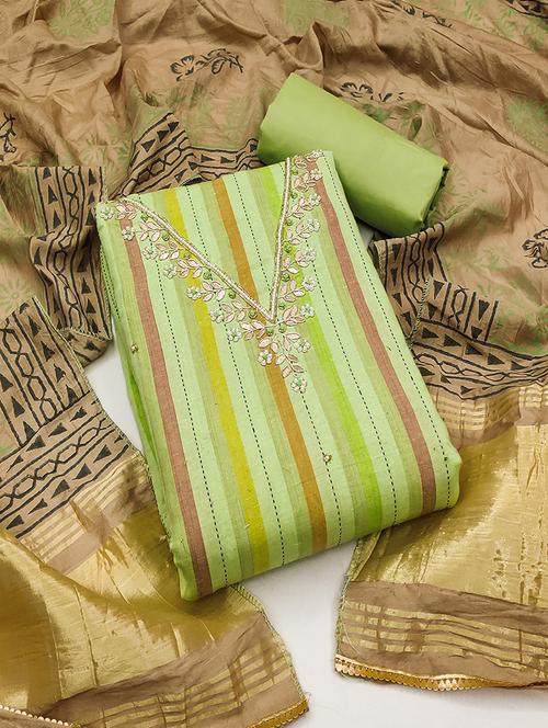 women embroidered unstitched suit set - 21467533 - Very Small Image - 1