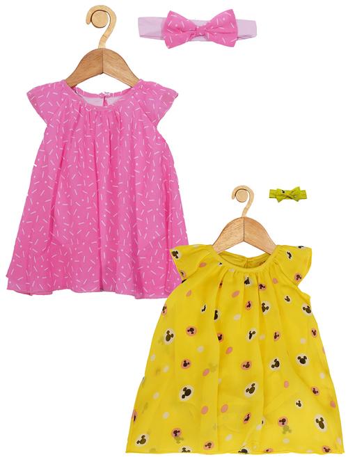 girls pack of 2 round neck frock - 21467654 - Very Small Image - 1