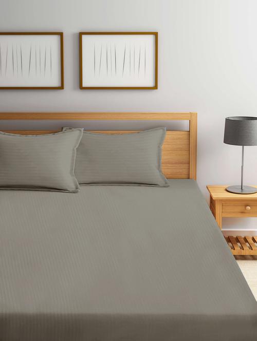 fabinaliv mouse striped 300 tc cotton blend king size double bedsheet with 2 pillow covers - 21468286 - Very Small Image - 1