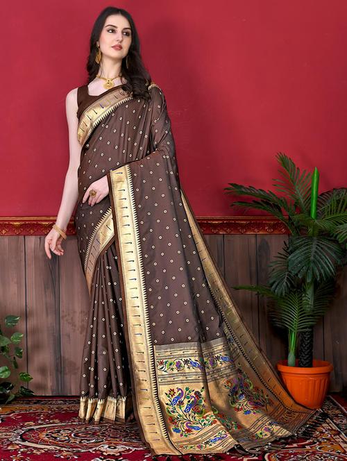 women self design paithani saree with blouse - 21468876 - Very Small Image - 1
