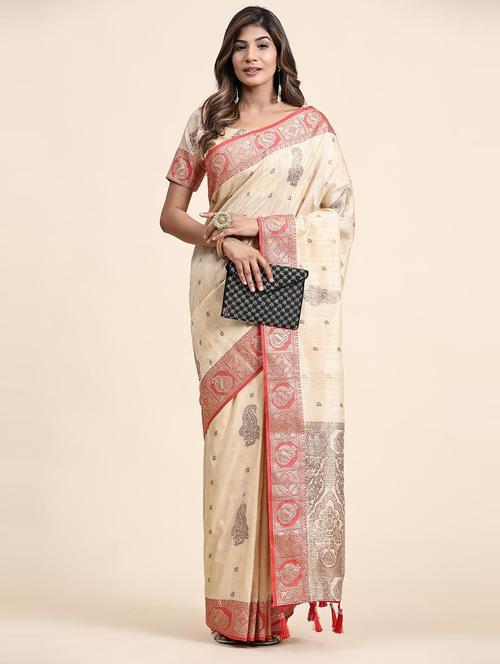 women self design banarasi saree with blouse - 21468884 - Very Small Image - 1
