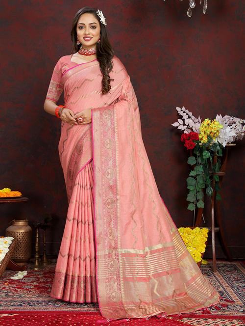 women self design banarasi saree with blouse - 21469081 - Very Small Image - 1