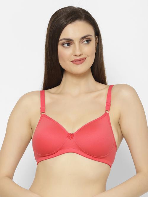 women solid cotton blend t-shirt bra - 21470031 - Very Small Image - 1