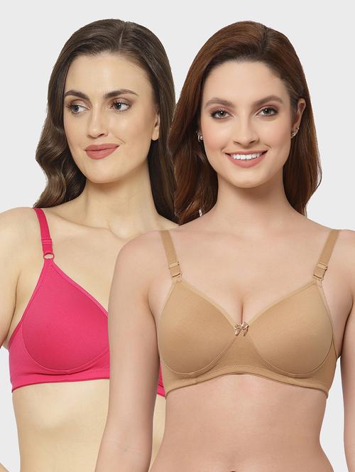 women solids pack of 2 regular bra - 21470063 - Very Small Image - 1