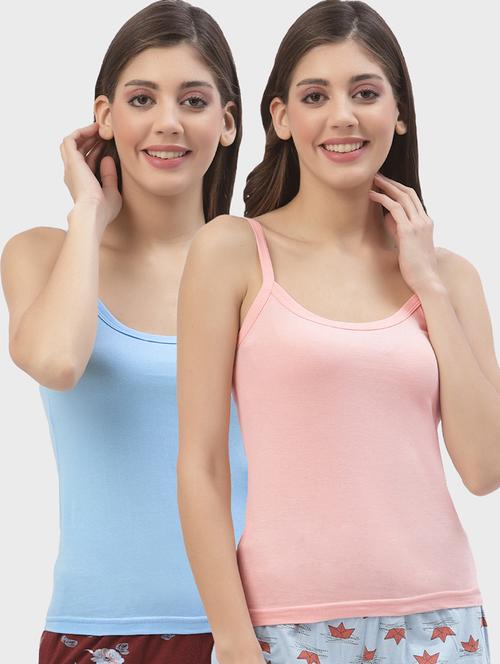 women multicolored set of 2 solid camisole - 21470154 - Very Small Image - 1