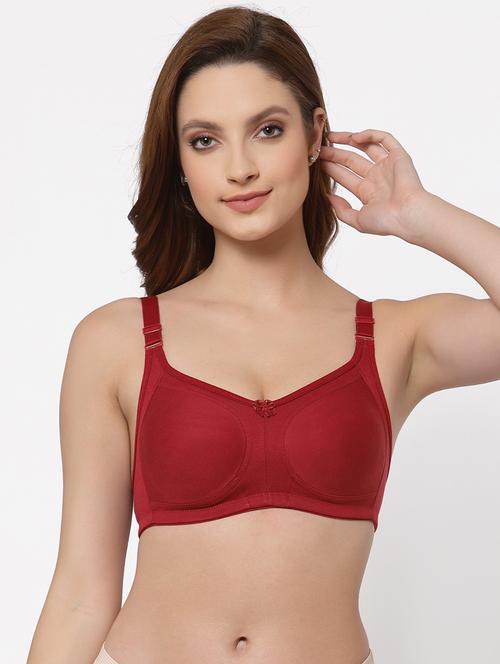 women solid cotton blend minimizer bra - 21470327 - Very Small Image - 1