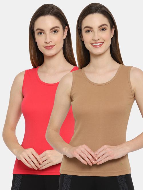 women pack of 2 solid camisoles - 21470426 - Very Small Image - 1