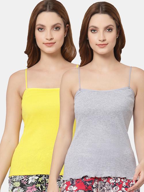 women pack of 2 solid camisoles - 21470459 - Very Small Image - 1