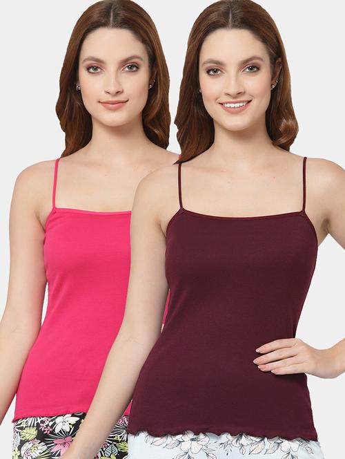 women pack of 2 solid camisoles - 21470464 - Very Small Image - 1