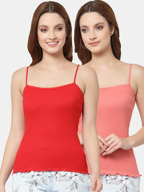women pack of 2 solid camisoles - 21470491 - Very Small Image - 1