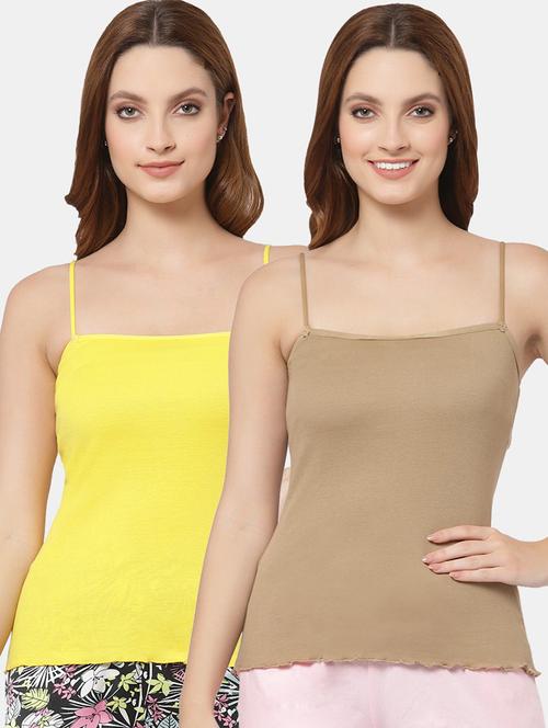 women pack of 2 solid camisoles - 21470509 - Very Small Image - 1