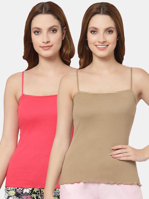 women pack of 2 solid camisoles - 21470512 - Very Small Image - 1