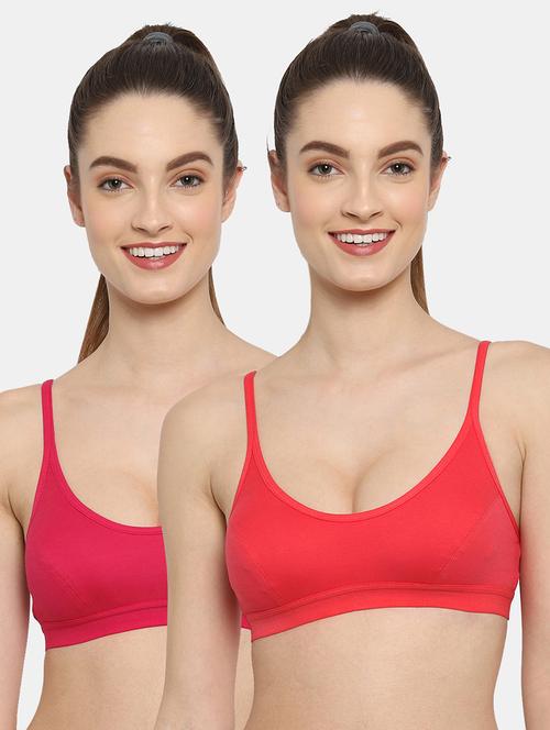 pack of 2 multi colored solid bra - 21470532 - Very Small Image - 1
