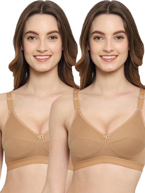 pack of 2 women solid cotton bra - 21470816 - Very Small Image - 1