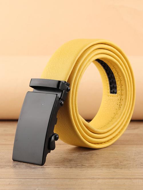 yellow leather belt - 21473415 - Very Small Image - 1