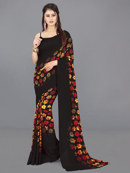 women casual wear georgette saree - 21479757 - Very Small Image - 1