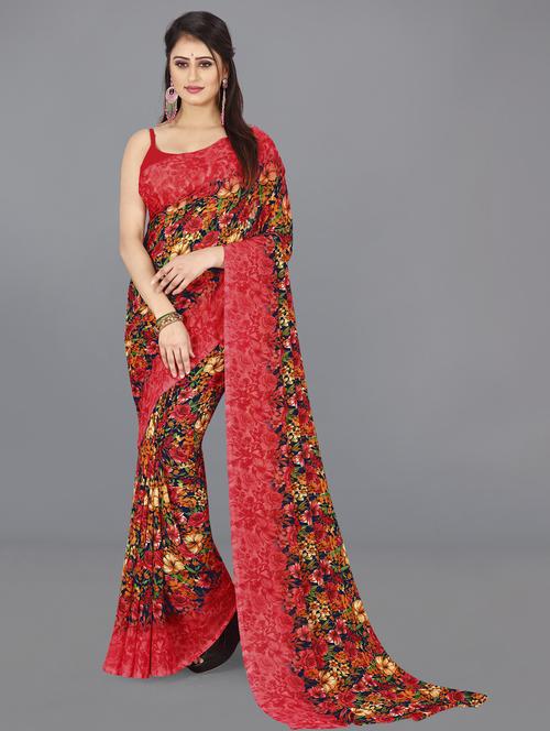 women casual wear georgette saree - 21479842 - Very Small Image - 1