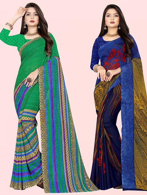 multi colored georgette ready to wear saree - 21480346 - Very Small Image - 1