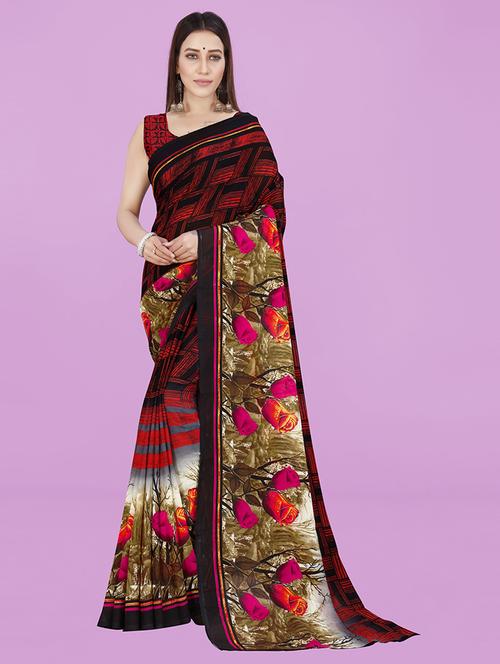 women multi color printed saree - 21480557 - Very Small Image - 1