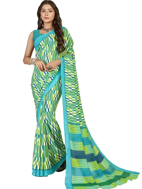 women casual wear georgette saree - 21480720 - Very Small Image - 1