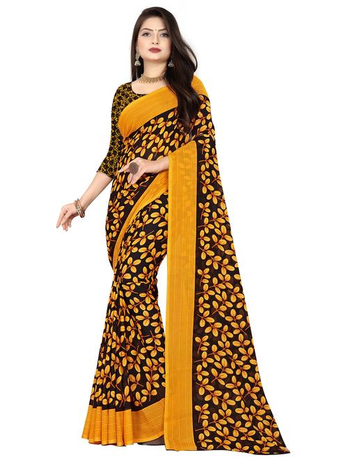 women black printed saree - 21481009 - Very Small Image - 1