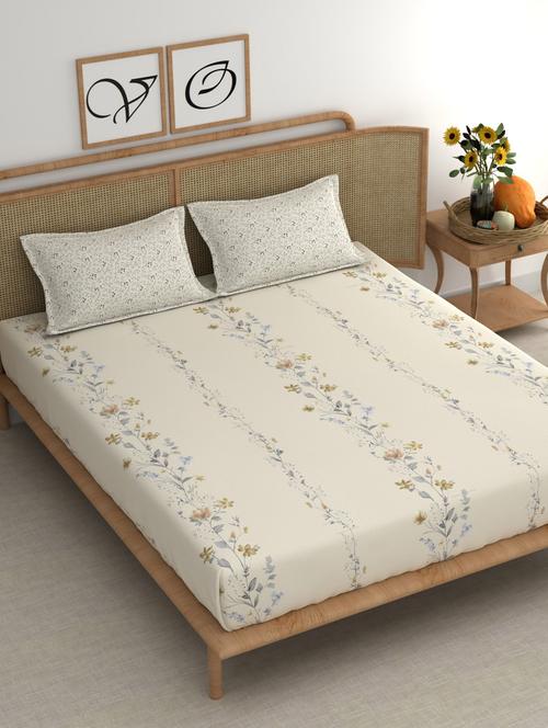 chhavi india 210 tc double king bedsheet - 21481350 - Very Small Image - 1