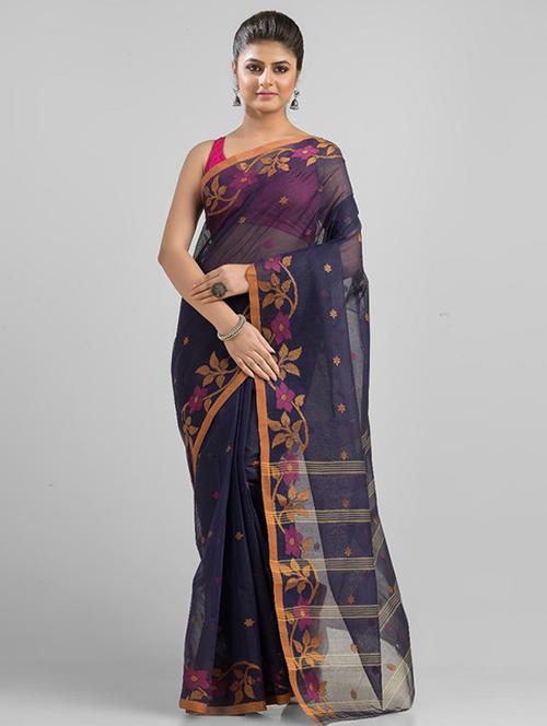 women self design handloom saree - 21481945 - Very Small Image - 1