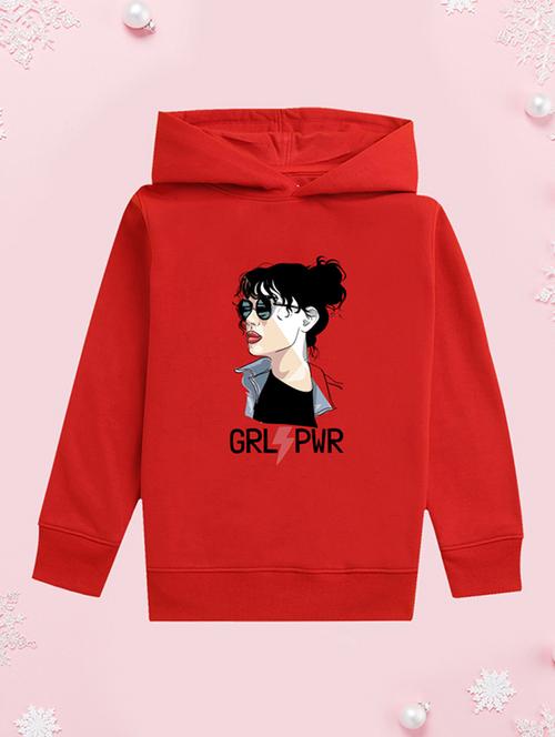 girls hooded neck long sleeves sweatshirts - 21482902 - Very Small Image - 1