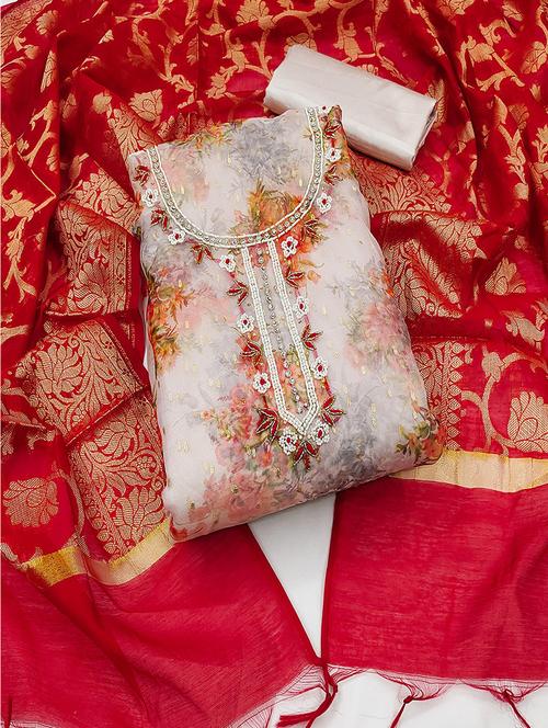 women printed unstitched suit set - 21482949 - Very Small Image - 1