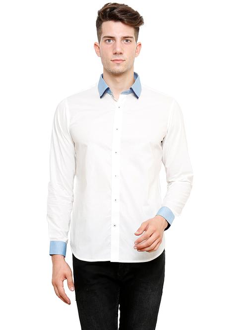 men long sleeved solid casual shirt - 21483163 - Very Small Image - 1