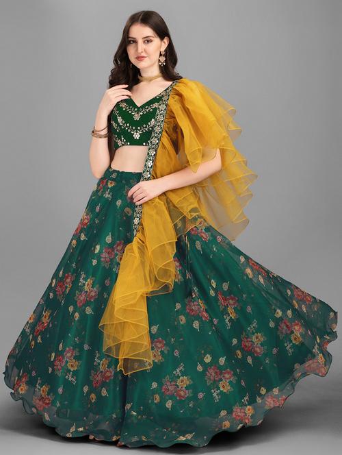 women semi-stitched lehenga choli with dupatta - 21483720 - Very Small Image - 1