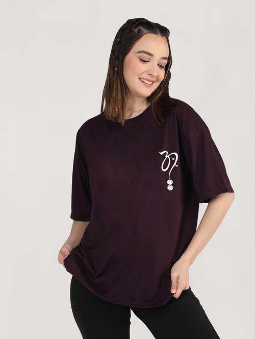 women round neck graphic oversized t-shirt - 21483912 - Very Small Image - 1