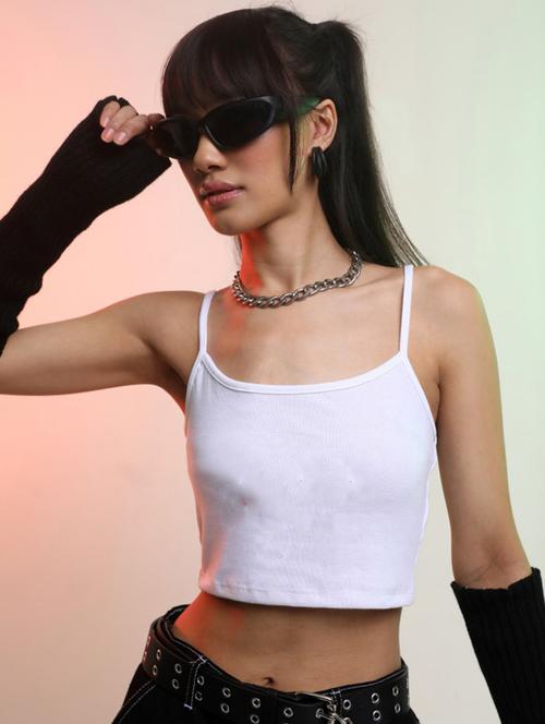 women white polyester crop top - 21484267 - Very Small Image - 1