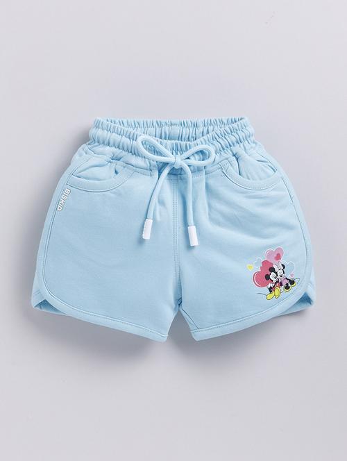 kids light blue cotton shorts - 21484428 - Very Small Image - 1