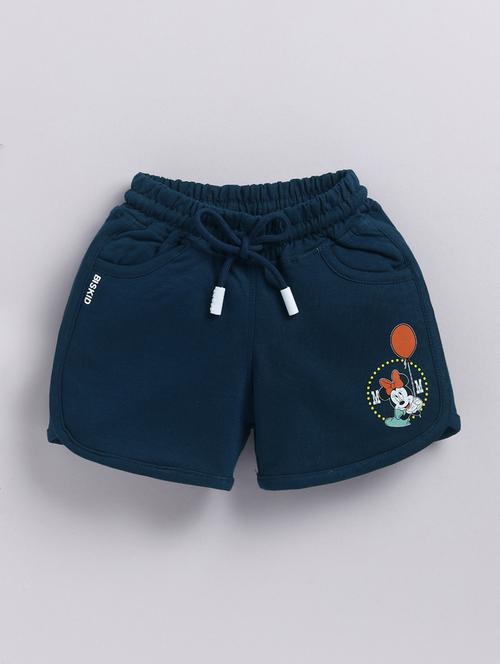 kids navy blue printed cotton shorts - 21484433 - Very Small Image - 1