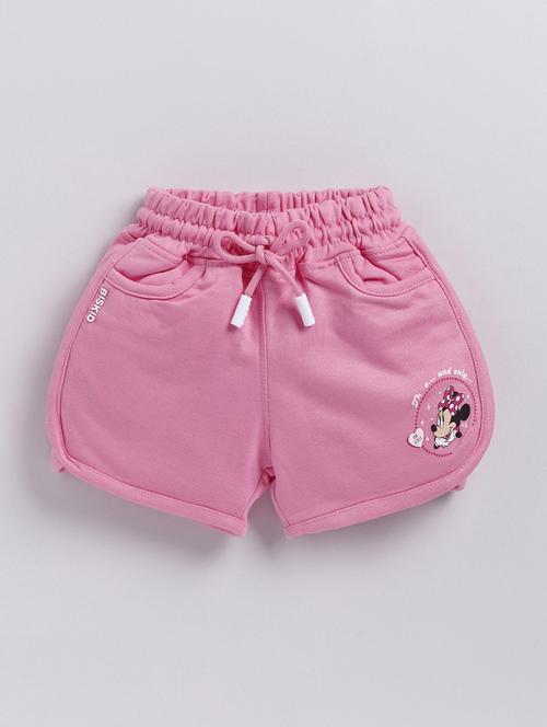 kids pink cotton shorts - 21484438 - Very Small Image - 1