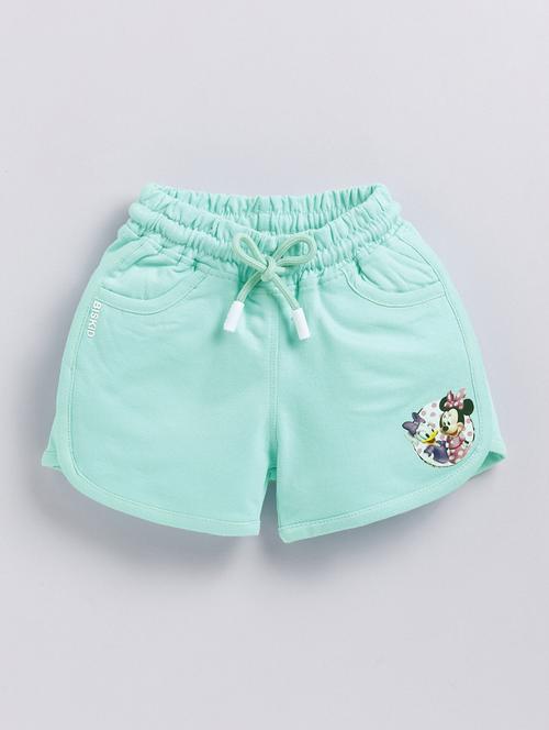 kids sea green cotton shorts - 21484446 - Very Small Image - 1