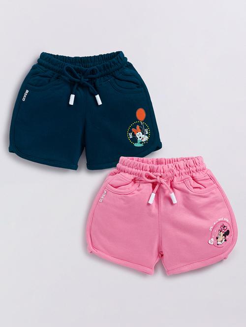 pack of 2 kids multi colored cotton shorts - 21484449 - Very Small Image - 1
