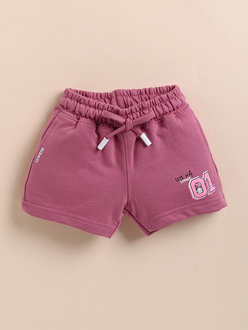 kids purple cotton shorts - 21484472 - Very Small Image - 1