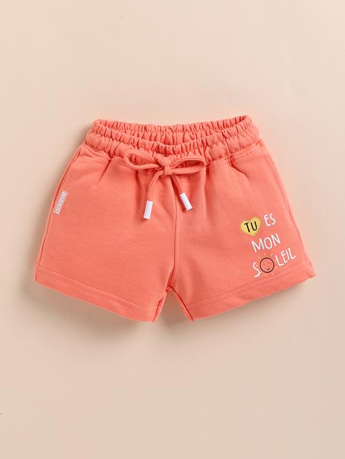 kids orange cotton shorts - 21484473 - Very Small Image - 1