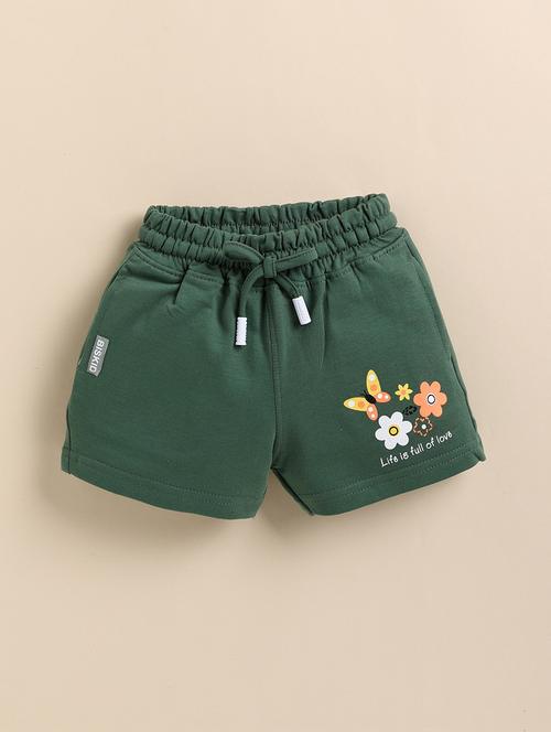 kids green cotton shorts - 21484474 - Very Small Image - 1