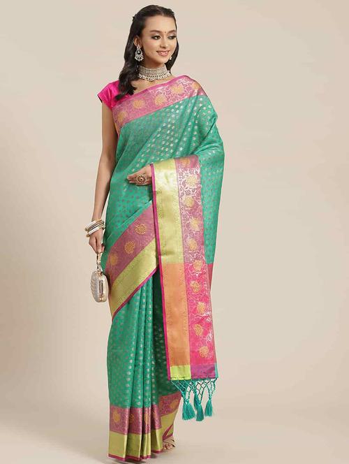 women self design kanjivaram saree - 21485319 - Very Small Image - 1