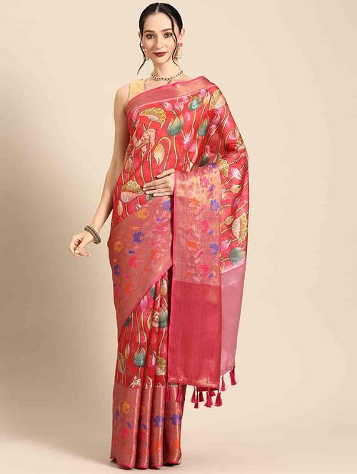 women printed bordered saree - 21485682 - Very Small Image - 1