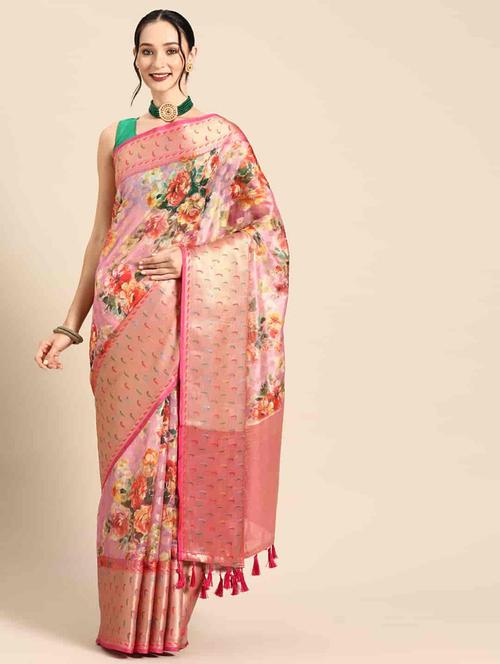 women self-design bordered saree with blouse - 21485919 - Very Small Image - 1