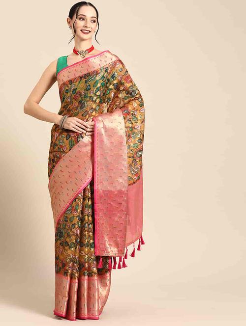 women self-design bordered saree with blouse - 21485923 - Very Small Image - 1