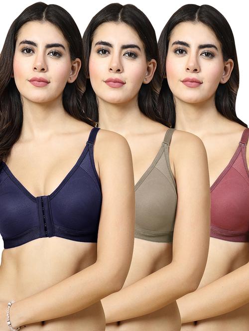 women pack of 3 solid t-shirt bra - 21486309 - Very Small Image - 1