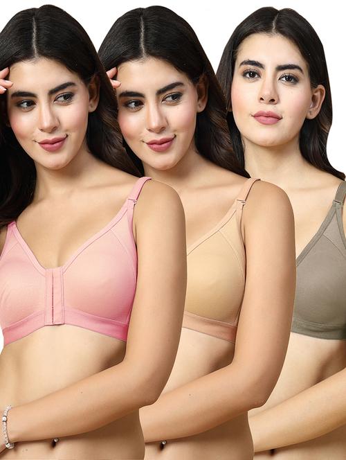women pack of 3 solid t-shirt bra - 21486318 - Very Small Image - 1