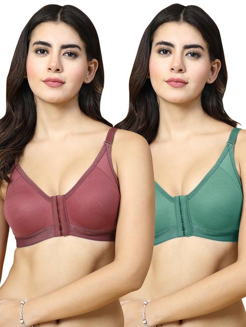 women pack of 2 solid t-shirt bra - 21486337 - Very Small Image - 1
