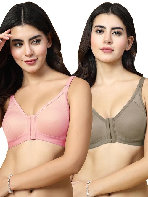 women pack of 2 solid t-shirt bra - 21486344 - Very Small Image - 1